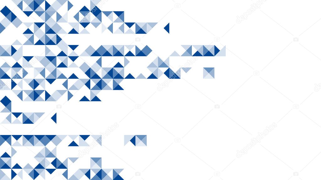 Abstract geometric pattern dark blue color illustration isolated on white background with copy space, vector eps 10