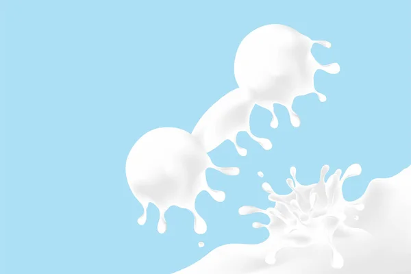 Milk Splash Dumbbell Forma Exercício Conceito Dia Mundial Leite Ilustração — Vetor de Stock