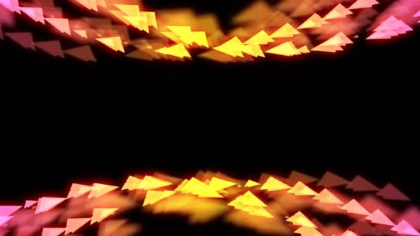 Abstracte Bokeh Lichte Sparkles Papier Vliegtuig Vliegen Patroon Van Gele — Stockvideo
