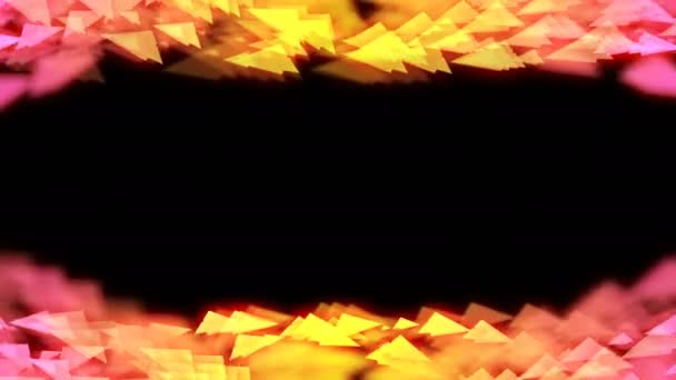 Abstraktes Bokeh Licht Funkelt Papierflugzeug Fliegendes Muster Gelb Und Rosa — Stockvideo