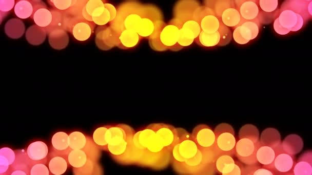 Abstract Bokeh Light Sparkles Pattern Yellow Pink Gradient Color Illustration — Stock Video