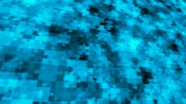 Parçalı bulmaca perspektif görünüm mavi renk illüstrasyon parlayan desen arka plan hareketli, kesintisiz döngü animasyon 4 k kaydırma soyut