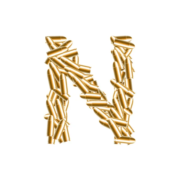 Alphabet Kugel Set Buchstaben Goldfarbe Illustration Virtuelles Design Isoliert Auf — Stockvektor