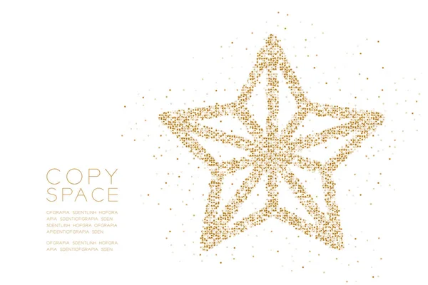 Forma Abstracta Estrella Navidad Del Patrón Píxeles Caja Cuadrada Geométrica — Archivo Imágenes Vectoriales