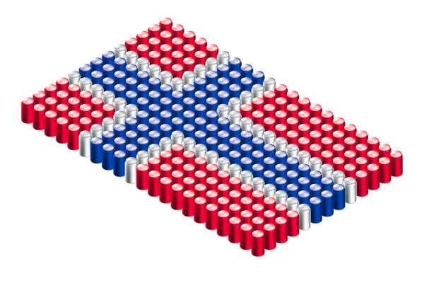 Izometrické Nápoje Mohou Řadě Norsko Státní Vlajka Formovat Koncepce Designu — Stockový vektor