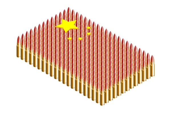 Isometrische Kogel Nationale Vlag Van China Vorm Concept Ontwerp Illustratie — Stockvector