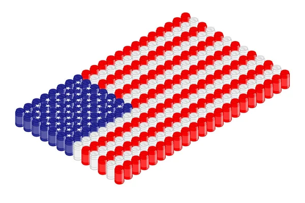 Zometrik Içecek Satırda Olabilir Amerika Birleşik Devletleri Ulusal Bayrak Beyaz — Stok Vektör