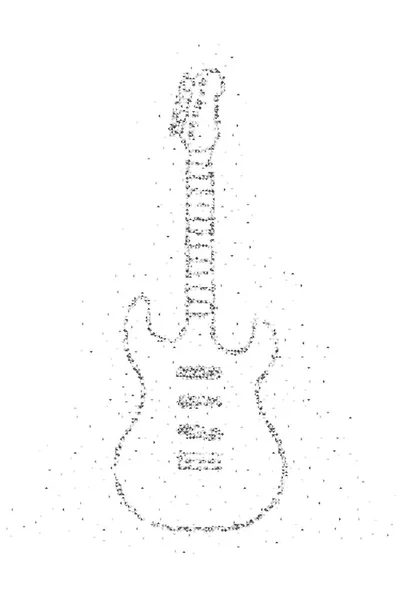 Streszczenie Geometryczne Niskiej Wielokąta Kwadrat Pikseli Wzór Trójkąta Kształt Gitary — Wektor stockowy