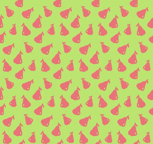 Rose Apple Patroon Kleurrijke Naadloze Afbeelding Geïsoleerd Groene Achtergrond — Stockvector