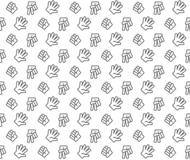 Taş-kağıt-makas desen beyaz arka plan üzerinde