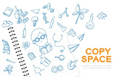 Defter çocuk çocuk ile el çizim seti, hayal gelecek işgal 