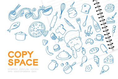 Defter çocuk çocuk ile el çizim seti, hayal gelecek işgal 