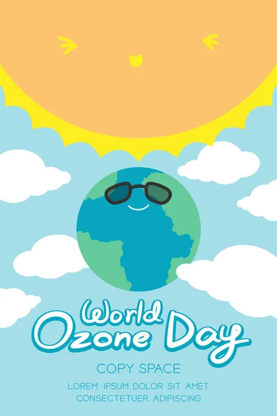 Всемирный День Озона Сентября Вертикальный Набор Баннер Глобальное Потепление Концепция — стоковый вектор