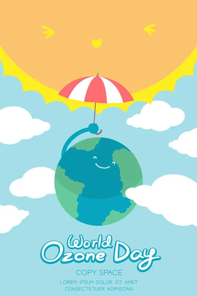 Всемирный День Озона Сентября Вертикальный Набор Баннеров Глобальное Потепление Концепция — стоковый вектор