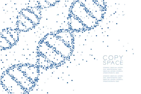 Abstrakta Geometriska Fyrkantig Låda Mönster Dna Form Vetenskap Koncept Design — Stock vektor