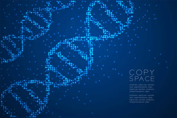 Abstrakt Geometrisk Cirkel Mönster Dna Punktform Vetenskap Konceptdesign Blå Färg — Stock vektor