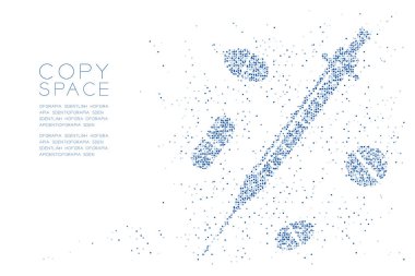 Vektör eps 10 soyut geometrik daire nokta deseni şırınga ve uyuşturucu şekli, uyuşturucu konsept tasarım mavi renk illüstrasyon izole kopya alanı, beyaz zemin üzerine karşı uluslararası gün