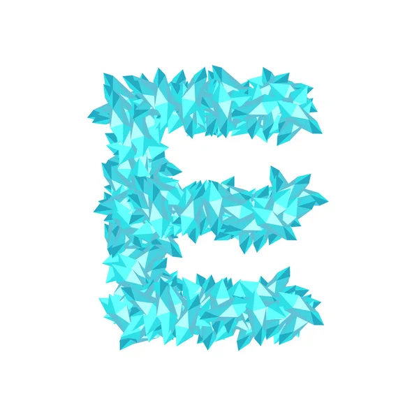 Alfabet Crystal Diamant Virtuele Set Letter Illustratie Gemstone Conceptontwerp Blauwe — Stockvector