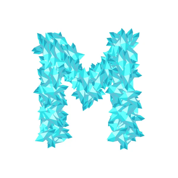 Alphabet Crystal Diamond Virtual Set Letter Illustration Gemstone Concept Design — Stock Vector