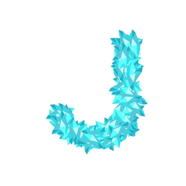 Alphabet Crystal 钻石3D 虚拟集字母 插图宝石概念设计蓝色 隔离在白色背景上 Eps — 图库矢量图片