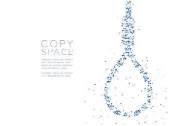 Soyut geometrik düşük Çokgen kare kutu piksel ve üçgen desen hayvan kement tuzak şekli, iş risk kavramı mavi renk tasarlamak kopya alanı, vektör eps 10 beyaz zemin üzerine