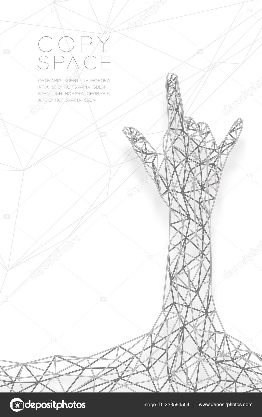 Love You Hand Sign Language Shape Back View Wireframe Polygon Stock Vector C Paitoon Pati Love You Hand Sign Language Shape Back View Wireframe Polygon Stock Vector C Paitoon Pati