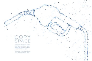 Soyut geometrik düşük Çokgen kare kutu piksel ve üçgen desen Gaz memesi şekli, taşıma enerji kavramı mavi renk tasarlamak kopya alanı, vektör eps 10 beyaz zemin üzerine