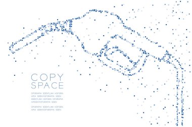 Soyut geometrik Meydanı kutusu piksel deseni Gaz memesi şekli, taşıma enerji kavramı mavi renk tasarlamak kopya alanı, vektör eps 10 beyaz zemin üzerine