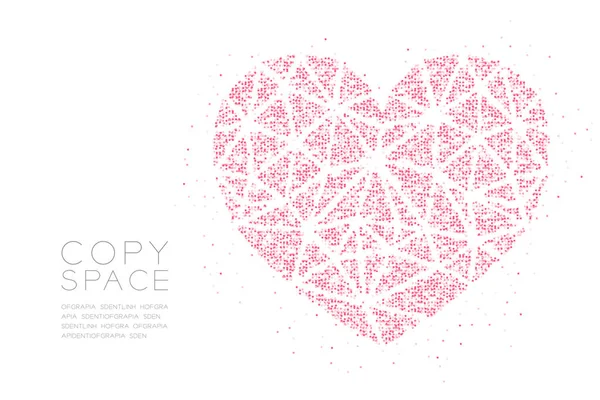 Ikonen Abstrakta Geometriska Circle Dot Pixel Hjärtmönster Alla Hjärtans Dag — Stock vektor