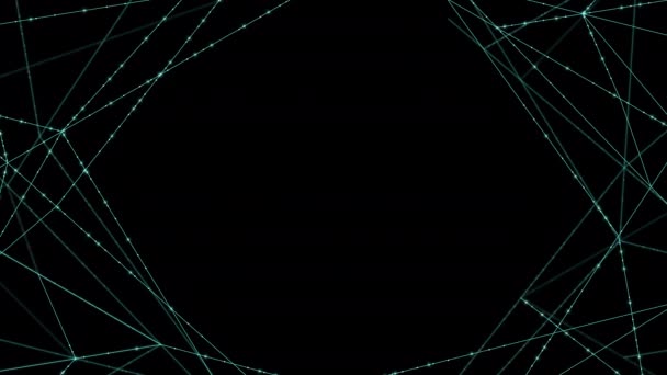 Абстрактна Структура Рамки Лінії Освітлення Каркас Багатокутник Футуристичний Боке Розробка — стокове відео