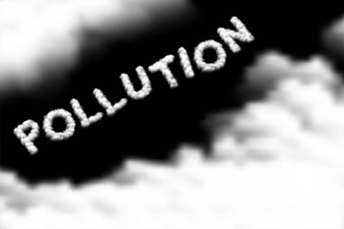 Kirliliği metin bulut veya duman desen, float karanlık gökyüzü arka plan, vektör eps 10 Pm 2.5 kirli konsept tasarım illüstrasyon izole