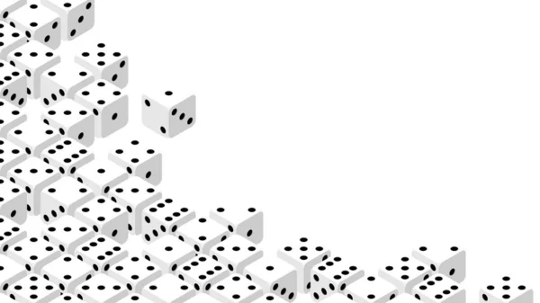 Dados isométricos 3D, ilustração de design de risco de aposta isolada em fundo branco com espaço de cópia, vetor eps 10 —  Vetores de Stock