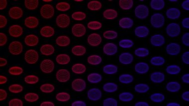 Soyut çizgi 3d sanal izometrik küre aydınlatma hareketli, Teknoloji ağı dijital veri aktarım konsept tasarımı, siyah arka plan üzerinde parlayan kesintisiz döngü animasyon 4k mat alfa kanal ile