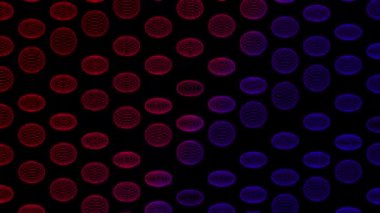 Soyut çizgi 3d sanal izometrik küre aydınlatma hareketli, Teknoloji ağı dijital veri aktarım konsept tasarımı, siyah arka plan üzerinde parlayan kesintisiz döngü animasyon 4k mat alfa kanal ile