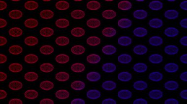 Soyut çizgi 3d sanal izometrik küre aydınlatma hareketli, Teknoloji ağı dijital veri aktarım konsept tasarımı, siyah arka plan üzerinde parlayan kesintisiz döngü animasyon 4k mat alfa kanal ile