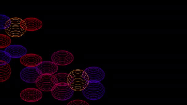 Línea Abstracta Esfera Isométrica Virtual Iluminación Movimiento Tecnología Red Digital — Vídeo de stock