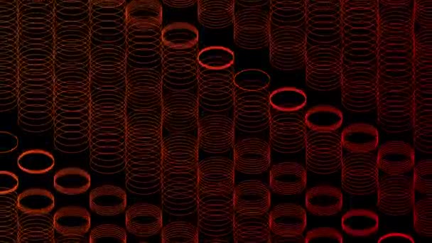 Línea Abstracta Círculo Isométrico Virtual Iluminación Movimiento Tecnología Red Digital — Vídeo de stock