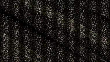 Soyut parçacık 3d sanal izometrik kare aydınlatma hareketli, Teknoloji ağı dijital veri aktarım konsepti, siyah arka plan üzerinde parlayan kesintisiz döngü animasyon 4k mat alfa kanal ile