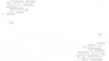 Küp kutu kare çubuk 3d sanal izometrik shuffle dalga deseni, Blockchain teknolojisi konsept tasarım illüstrasyon beyaz arka plan animasyon 4k, kopya alanı ile gri renk 