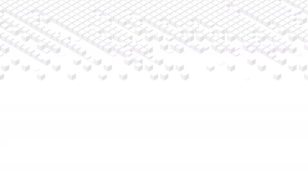 Куб Окно Виртуальный Изометрический Волновой Узор Технология Блокчейн Концепт Дизайн — стоковое видео