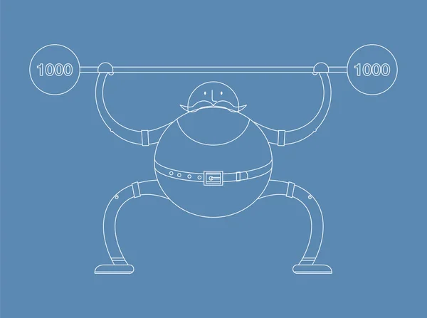 Anciano Dedica Levantamiento Pesas Hombre Mancuernas Imagen Vectorial Diseño Plano — Vector de stock