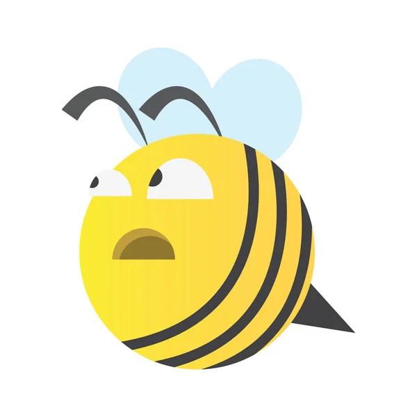 Honey Bee Cartoon Character Vector Image Flat Design — Stock Vector