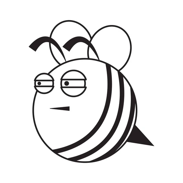 Медова Бджола Персонаж Мультфільму Векторне Зображення Плоский Дизайн — стоковий вектор