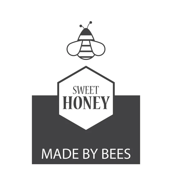 Tatlım kitapçık ile arı, reklam Arıcılık ürünleri, vektör görüntü, düz tasarım şablonu