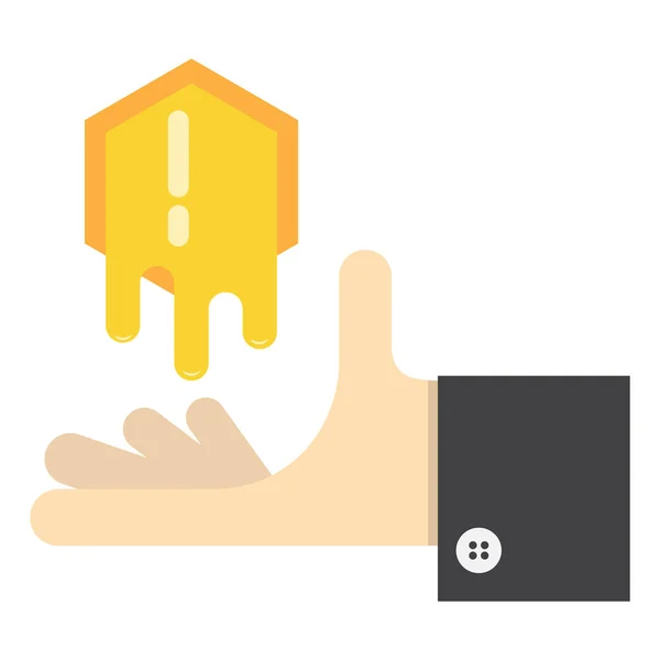 elini tutan bir petek, vektör görüntü, düz tasarım