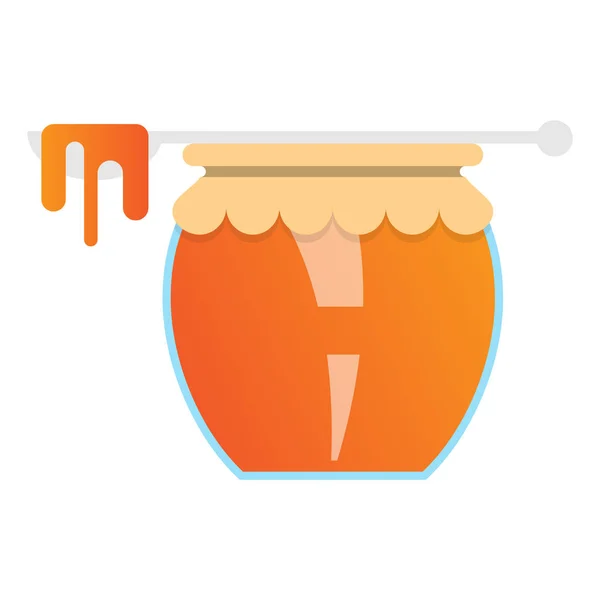 bir cam kase, vektör görüntü, düz tasarım tatlı bal