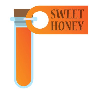 Tüp tatlı bal, vektör görüntü, düz tasarım