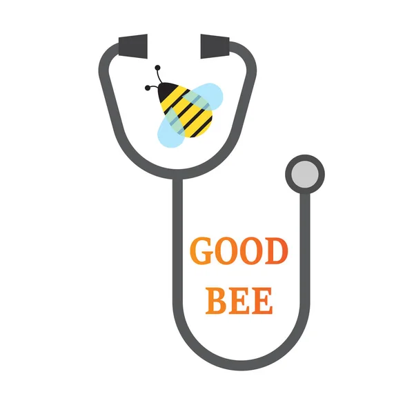 蜂の毒と蜂蜜 代替医療と昆虫 ベクトル画像 フラットなデザインの利点 — ストックベクタ