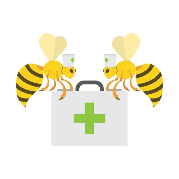 Пчелы Здоровье Человека Преимущества Насекомых Векторное Изображение Плоский Дизайн Лицензионные Стоковые Иллюстрации