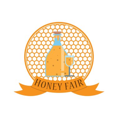 alkollü içecek Fuarı, vektör görüntü, düz tasarım bal